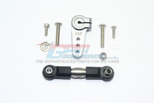 GPM ALUMINUM SERVO HORN WITH STAINLESS STEEL ADJUSTABLE TIE ROD  TEAM LOSI 1/6 SUPER BAJA REY 4X4 - SB16015-GS