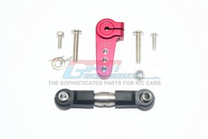 GPM ALUMINUM SERVO HORN WITH STAINLESS STEEL ADJUSTABLE TIE ROD  TEAM LOSI 1/6 SUPER BAJA REY 4X4 - RED - SB16015-R