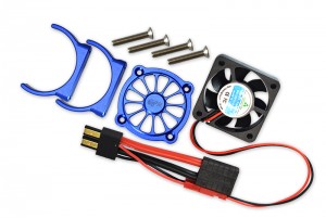 GPM ER2018FAN ALUMINUM MOTOR HEATSINK WITH COOLING FAN TRAXXAS 1/10 E-REVO VXL 86086-4 - ER2018FAN-B