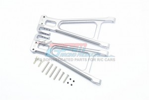 GPM ALUMINUM REAR LOWER SUSPENSION ARM TRAXXAS-1/10 E-REVO VXL 86086-4 - GUN SILVER - ER2056-GS