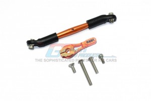GPM TRX416025L ALUMINUM SERVO HORN 25T (4 POSITIONING HOLES) W. ADJUSTABLE STEERING LINK TRAXXAS 1/10 TRX4 DEFENDER TRAIL CRAWLER - ORANGE - TRX416025L-OR