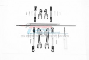 GPM SUDR312FRS SPRING STEEL FRONT+REAR SWAY BAR & ALUMINUM SWAY BAR ARM & STAINLESS STEEL LINKAGE 1/10 RUSTLER 4X4 VXL 67076-4 - SUDR312FRS-GS
