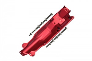 GPM ER2331M ALUMINUM 3D SKID PLATE FOR MIDDLE OF CHASSIS TRAXXAS E-REVO MONSTER 56087 - RED - ER2331M-R