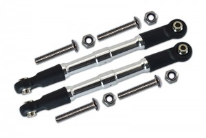 GPM RK162 ALUMINUM FRONT TURNBUCKLE FOR STEERING LOSI RC 1/10 ROCK REY LOS03009T1/T2 - SILVER - RK162-S-BEBK