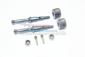 GPM T3023R/+2MM ALUMINUM REAR WHEEL SHAFT W. HEX ADAPTER (+2MM) TAMIYA 1/8 T3-01 DANCING RIDER 57405 - T3023R/+2MM-GS