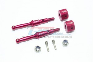 GPM T3023R/+2MM ALUMINUM REAR WHEEL SHAFT W. HEX ADAPTER (+2MM) TAMIYA 1/8 T3-01 DANCING RIDER 57405 - RED - T3023R/+2MM-R