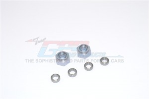 GPM DT3010F ALUMINIUM FRONT WHEEL HEX ADAPTER WITH BEARING - 2PCS SET (USE WITH GPM OPTIONAL EX WHEELS & TIRES) TAMIYA DT-03 - DT3010F-GS