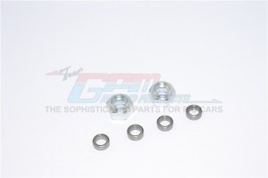 GPM DT3010F ALUMINIUM FRONT WHEEL HEX ADAPTER WITH BEARING - 2PCS SET (USE WITH GPM OPTIONAL EX WHEELS & TIRES) TAMIYA DT-03 - DT3010F-S