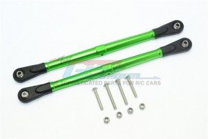 GPM SB014 ALUMINUM ADJUSTABLE REAR UPPER CHASSIS LINK TIE RODS TEAM LOSI 1/6 SUPER BAJA REY 4X4 - GREEN - SB014-G-BEBK