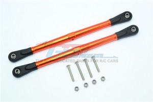 GPM SB014 ALUMINUM ADJUSTABLE REAR UPPER CHASSIS LINK TIE RODS TEAM LOSI 1/6 SUPER BAJA REY 4X4 - ORANGE - SB014-OR-BEBK