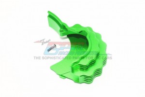 GPM ER2038GCA ALUMINUM CENTER MAIN GEAR COVER W. HEAT SINK FINS TRAXXAS 1/10 E-REVO VXL 86086-4 - GREEN - ER2038GCA-G