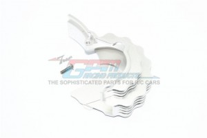 GPM ER2038GCA ALUMINUM CENTER MAIN GEAR COVER W. HEAT SINK FINS TRAXXAS 1/10 E-REVO VXL 86086-4 - SILVER - ER2038GCA-S