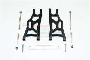 GPM SLA2W055 ALUMINUM FRONT ARMS TRAXXAS 1/10 SLASH PRO 2WD SHORT-COURSE - BLACK - SLA2W055-BK