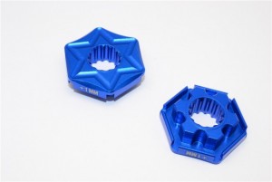 GPM TXM006/+1 ALUMINIUM WHEEL HEX CLAW (+1MM) TRAXXAS XMAXX - BLUE - TXM006/+1-B