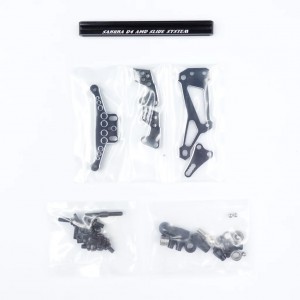 3RACING SAK-D4845 Slide Steering System for D4 AWD only 1/10 RC Sakura Drift Car - SAK-D4845/BK