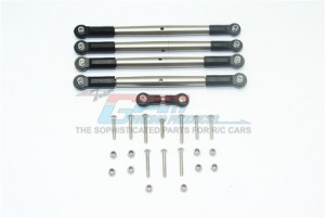 GPM MAK160S-OC STAINLESS STEEL ADJUSTABLE TIE RODS ARRMA KRATON TALION OUTCAST - silver - MAK160S-OC-BEBK