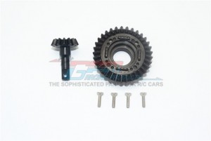 GPM UDR1200SF-BK HARDEN STEEL #45 FRONT DIFFERENTIAL RING GEAR & PINION GEAR 8578 TRAXXAS 1/7 UNLIMITED DESERT RACER - UDR1200SF-BK