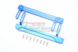 GPM TRX4014XA ALUMINUM SIDE STEPS (RETICULATED PATTERN A) TRAXXAS 1/10 TRX4 DEFENDER TRAIL CRAWLER - BLUE - TRX4014XA-B