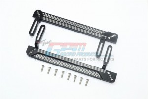 GPM TRX4014XA ALUMINUM SIDE STEPS (RETICULATED PATTERN A) TRAXXAS 1/10 TRX4 DEFENDER TRAIL CRAWLER - BLACK - TRX4014XA-BK