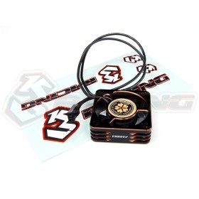 3RACING  3RAC-FAN10 Aluminium Case High Speed Cooling Fan 7.2V 30 x 30 x10mm (Max.8.4V) - 3RAC-FAN10
