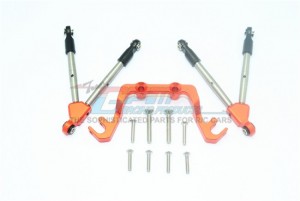 GPM SLA049LCG ALUMINUM FRONT TIE RODS WITH STABILIZER FOR C HUB 1/10 RC TRAXXAS SLASH 4X4 VXL LOW-CG 68086-21 - ORANGE - SLA049LCG-OR