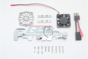 GPM TRX4038GCAB ALUMINUM MOTOR MOUNT W/ UPPER SPUR GEAR CASE COVER W. COOLING FAN TRAXXAS TRX-4 - TRX4038GCAB-GS