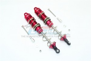 GPM MAK135RA ALUMINUM REAR DOUBLE SECTION SPRING DAMPERS 135MM ARRMA 1/8 OUTCAST 6S BLX STUNT TRUCK - RED - MAK135RA-R-S-BEBK