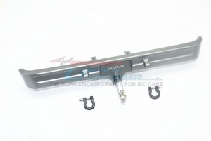 GPM TRX4330RH ALUMINIUM REAR BUMPER MOUNT+D-RINGS+TOW HOOK FOR TRXXAS 1/10  RC TRX-4 BLAZER - GUN SILVER - TRX4330RH-GS