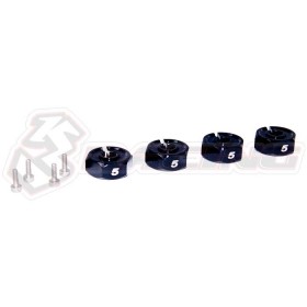 3RACING 3RAC-WX125/BK Wheel Adaptor (5mm) - Black 1/10 RC Touring Car - 3RAC-WX125/BK
