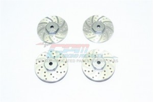 GPM MYT010AFR/DA ALUMINUM FRONT+REAR BRAKE DISK WITH SILVER LINING AXIAL 1/18 YETI JR - MYT010AFR/DA-GS