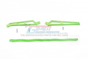 GPM MAT2516FR ALUMINUM CENTER BRACE BAR CHASSIS BRACE ARRMA TALION ARA106048 - GREEN - MAT2516FR-G