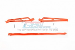 GPM MAT2516FR ALUMINUM CENTER BRACE BAR CHASSIS BRACE ARRMA TALION ARA106048 - ORANGE - MAT2516FR-OR