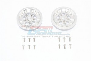 GPM SCX2U8895W ALUMINUM FRONT / REAR 5 LUG RIM 1/10 4WD ELECTRIC SCX10 II CRAWLER UMG10 AXI90075 - SILVER - SCX2U8895W-S