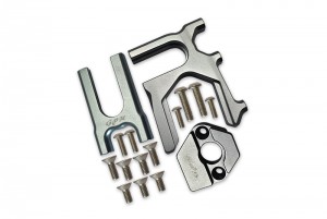 GPM ALU CENTER DIFFERENTIAL FRONT REAR MOTOR MOUNT 2019 KRATON ARA106040T1, ARA106040T2 / TYPHON ARA106046 / TALION ARA106048 / OUTCAST ARA106060 / NOTORIOUS ARA106044T1, ARA106044T2 - GUN SILVER - MAK01718A-GS