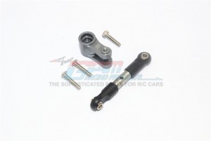 GPM TXMS16025T STAINLESS STEEL TIE ROD 25T ALUMINUM SERVO HORN TRAXXAS 1/10 MAXX MONSTER 89076-4 / 1/10 MAXX W/WIDE MAXX / 1/8 MAXX SLASH 102076-4 - GUN SILVER - TXMS16025T-GS