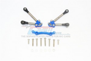 GPM GT049FT TITANIUM FRONT TIE RODS WITH STABILIZER FOR C HUB TRAXXAS 1/10 4WD FORD GT4-TEC 2.0 - BLUE - GT049FT-B