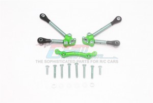 GPM GT049FT TITANIUM FRONT TIE RODS WITH STABILIZER FOR C HUB TRAXXAS 1/10 4WD FORD GT4-TEC 2.0 - GREEN - GT049FT-G