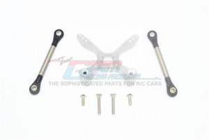 GPM GT049RT TITANIUM REAR TIE RODS WITH STABILIZER TRAXXAS 1/10 4WD FORD GT4-TEC 2.0 - SILVER - GT049RT-S