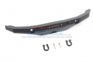 GPM SCX2U330F ALUMINUM FRONT BUMPER MOUNT W/ D-RINGS AXIAL 1/10 SCX10 II CRAWLER UMG10 AXI90075 - BLACK - SCX2U330F-BK