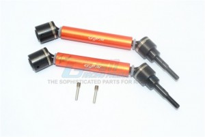 GPM TXMS123F/RSA HARDEN STEEL ALUMINUM FRONT/REAR ADJUSTABLE CVD DRIVE SHAFT TRAXXAS-1/10 MAXX MONSTER TRUCK 89076-4 - ORANGE - TXMS123F/RSA-OR