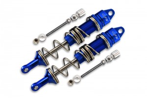 GPM MAK135RAA ALUMINUM REAR DOUBLE SECTION SPRING DAMPERS 135MM 4WD KRATON 6S BLX ARA106040T1 1/8 NOTORIOUS 6S ARA106044T2 1/8 4WD OUTCAST 6S BLX ARA106060 - BLUE - MAK135RAA-B-S