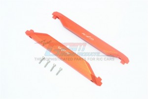 GPM TXMS014 8923 ALUMINUM CHASSIS NERF BARS 1/10 RC TRAXXAS MAXX MONSTER - ORANGE - TXMS014-OR