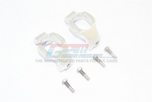 GPM TXMS019 ALUMINUM FRONT C-HUBS TRAXXAS-1/10 MAXX MONSTER 89076-4 / 1/8 6S MAXX SLASH-102076-4 - SILVER - TXMS019-S