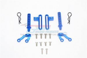 GPM SCX2U201F ALUMINUM FRONT BODY POST & STABILIZER  AXIAL 1/10 SCX10 II CRAWLER UMG10 AXI90075 - BLUE - SCX2U201F-B
