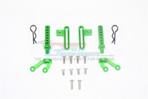 GPM SCX2U201F ALUMINUM FRONT BODY POST & STABILIZER  AXIAL 1/10 SCX10 II CRAWLER UMG10 AXI90075 - GREEN - SCX2U201F-G