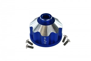 GPM TXMS011 ALUMINUM DIFF CASE FOR FRONT / REAR / CENTER TRAXXAS 1/10 4WD MAXX MONSTER 89076-4 / 1/8 6S MAXX SLASH TRUCK - BLUE - TXMS011-B