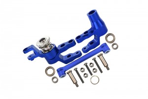 GPM TXMS048 ALUMINUM STEERING ASSEMBLY 1/10 RC TRAXXAS MAXX MONSTER - BLUE - TXMS048-B