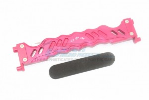 GPM TXMS0126 ALUMINUM BATTERY HOLD-DOWN 1/10 RC TRAXXAS MAXX MONSTER - RED - TXMS0126-R