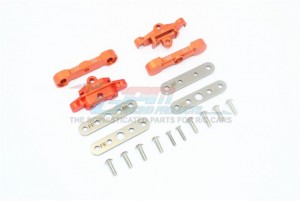 GPM TXMS089FR ALUMINUM FRONT & REAR LOWER ARM TIE BAR MOUNT 1/10 RC TRAXXAS MAXX MONSTER / 1/8 MAXX SLASH 6S - ORANGE - TXMS089FR-OR