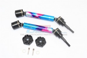 GPM TXMS123XHEX HARDEN STEEL+ALUMINUM F/R ADJUSTABLE CVD DRIVE SHAFT+HEX ADAPTER (SPLATTER PAINT VERSION) TRAXXAS 1/10 MAXX MONSTER - MIX1 - TXMS123XHEX-MIX1